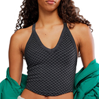Women's Jacquard V-Neck Sports Bra