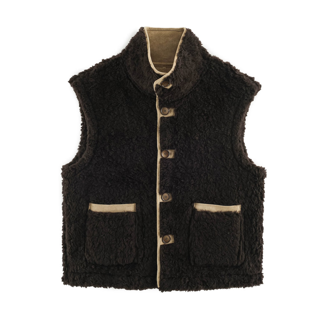 Elegant Office Fur One Double Sided Wear Collared Vest
