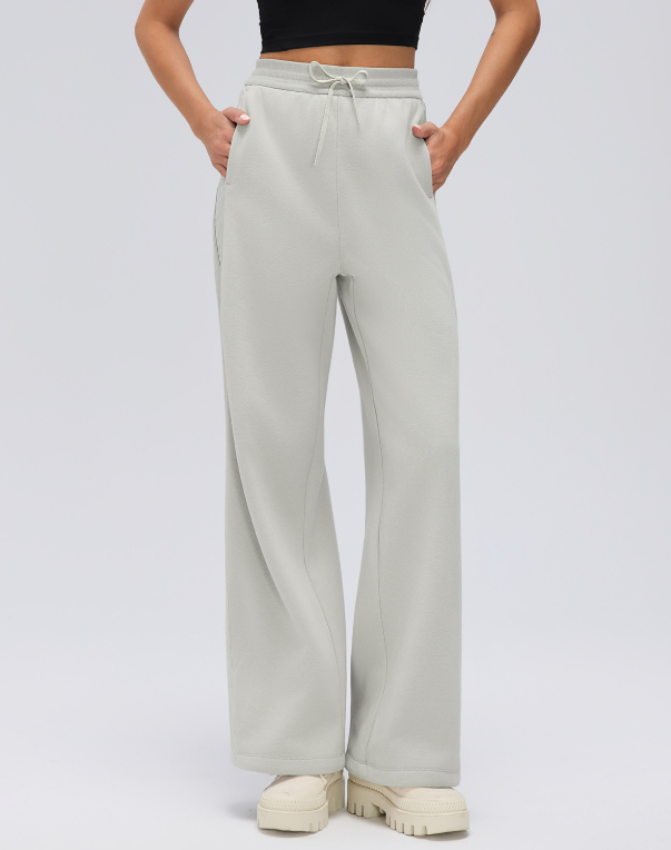 Women's Warm Velvet Wide-Leg Sweatpants