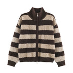 Coffee color with stripes