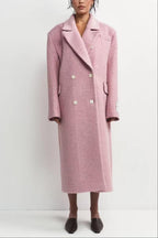 Women's French Polo-Collar Long Coat