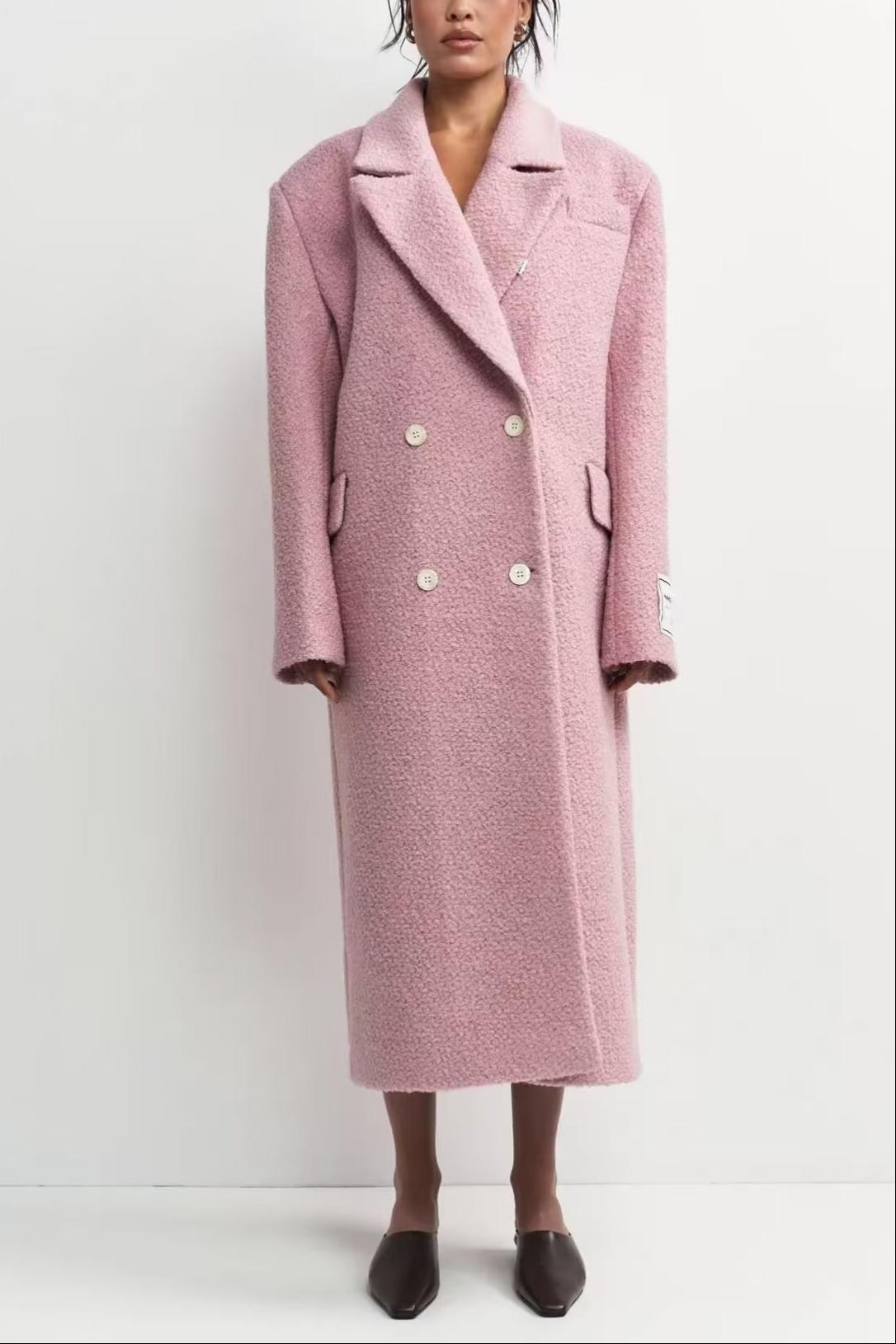 Women's French Polo-Collar Long Coat