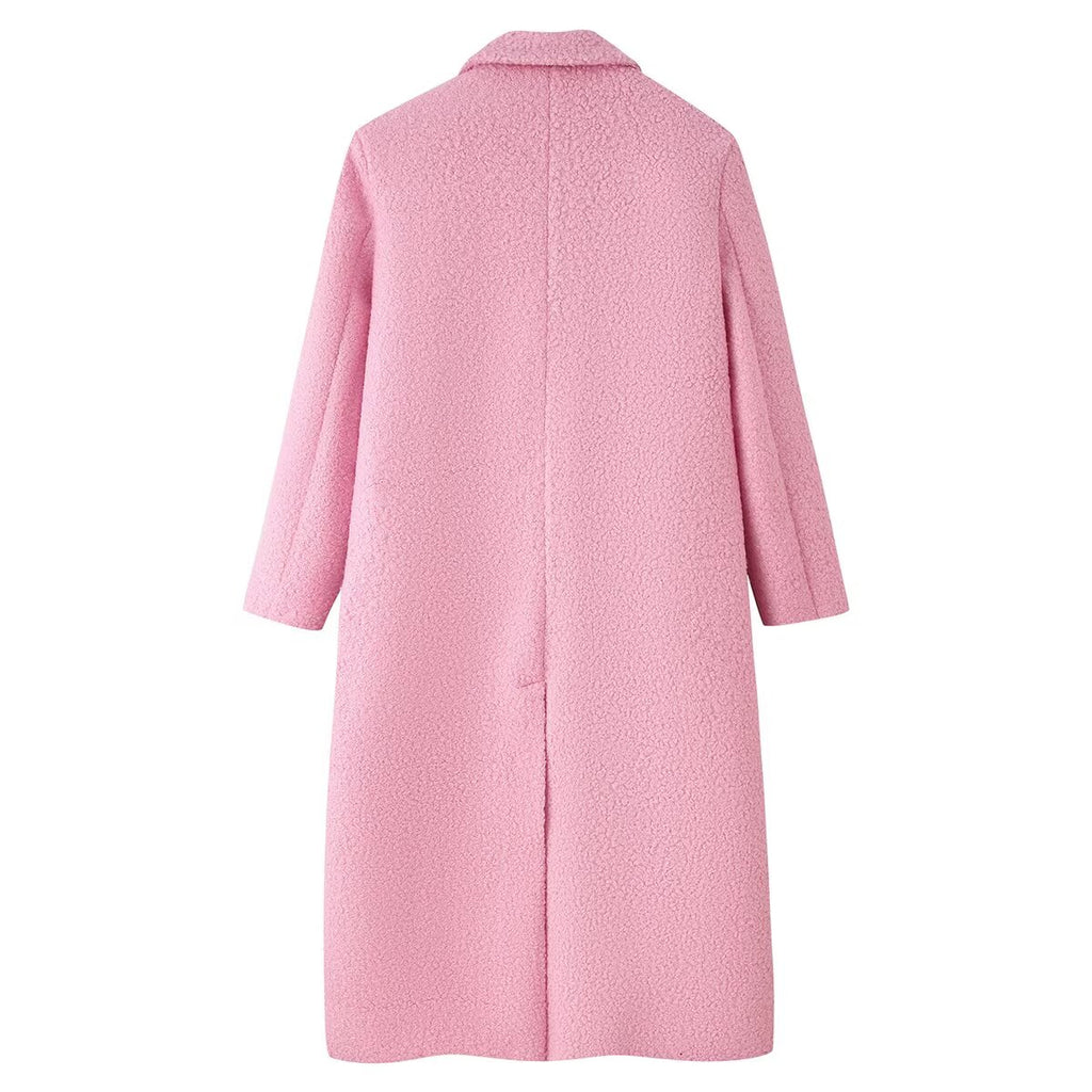Women's French Polo-Collar Long Coat