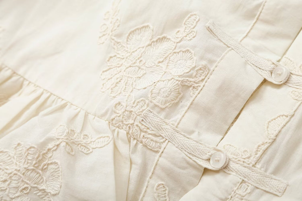 Women's Autumn Chinese String Button Embroidered Shirt