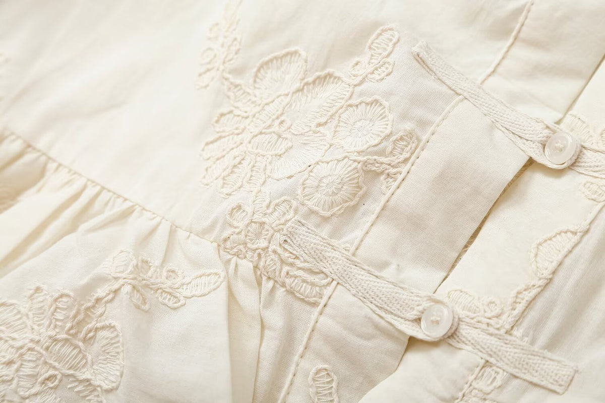 Women's Autumn Chinese String Button Embroidered Shirt