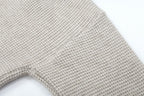 Women's Casual Trend Waffle Fur Collar Hooded Knit Cardigan
