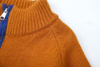 Women's Women's's Autumn Winter Color Matching Trim Pocket Zipper Cardigan