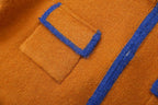 Women's Women's's Autumn Winter Color Matching Trim Pocket Zipper Cardigan