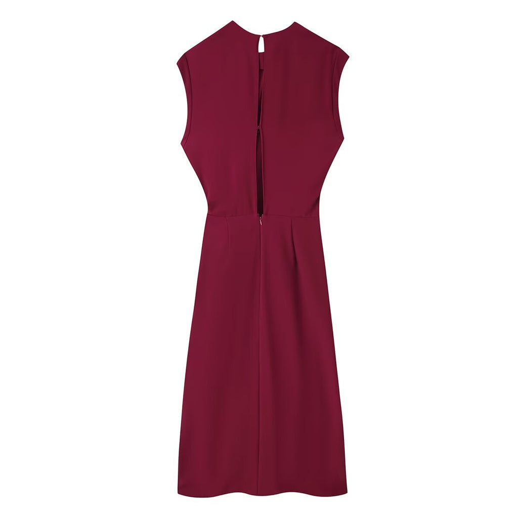 Summer Laminated Decoration Midi Dress