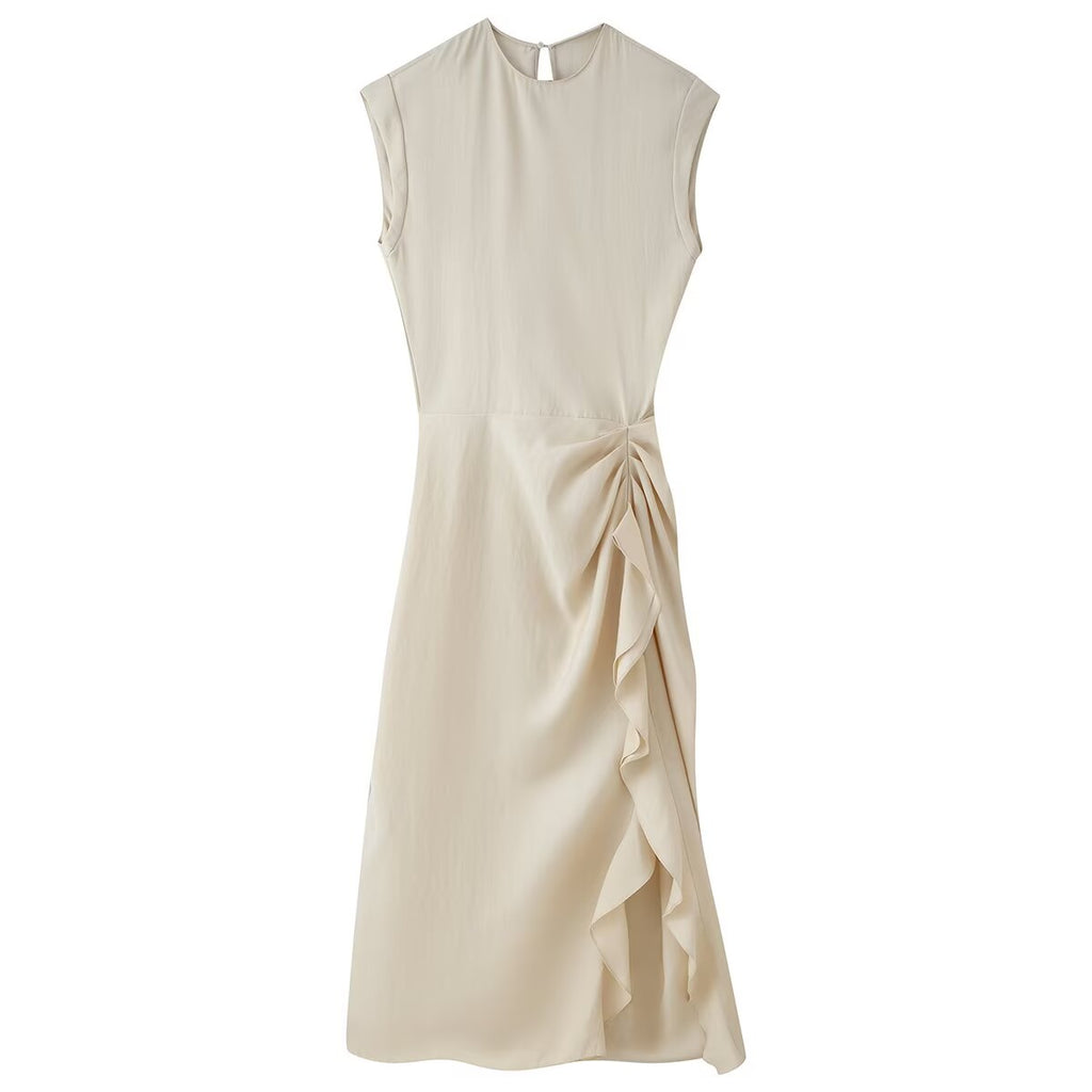 Summer Laminated Decoration Midi Dress