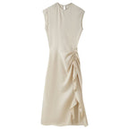 Summer Laminated Decoration Midi Dress