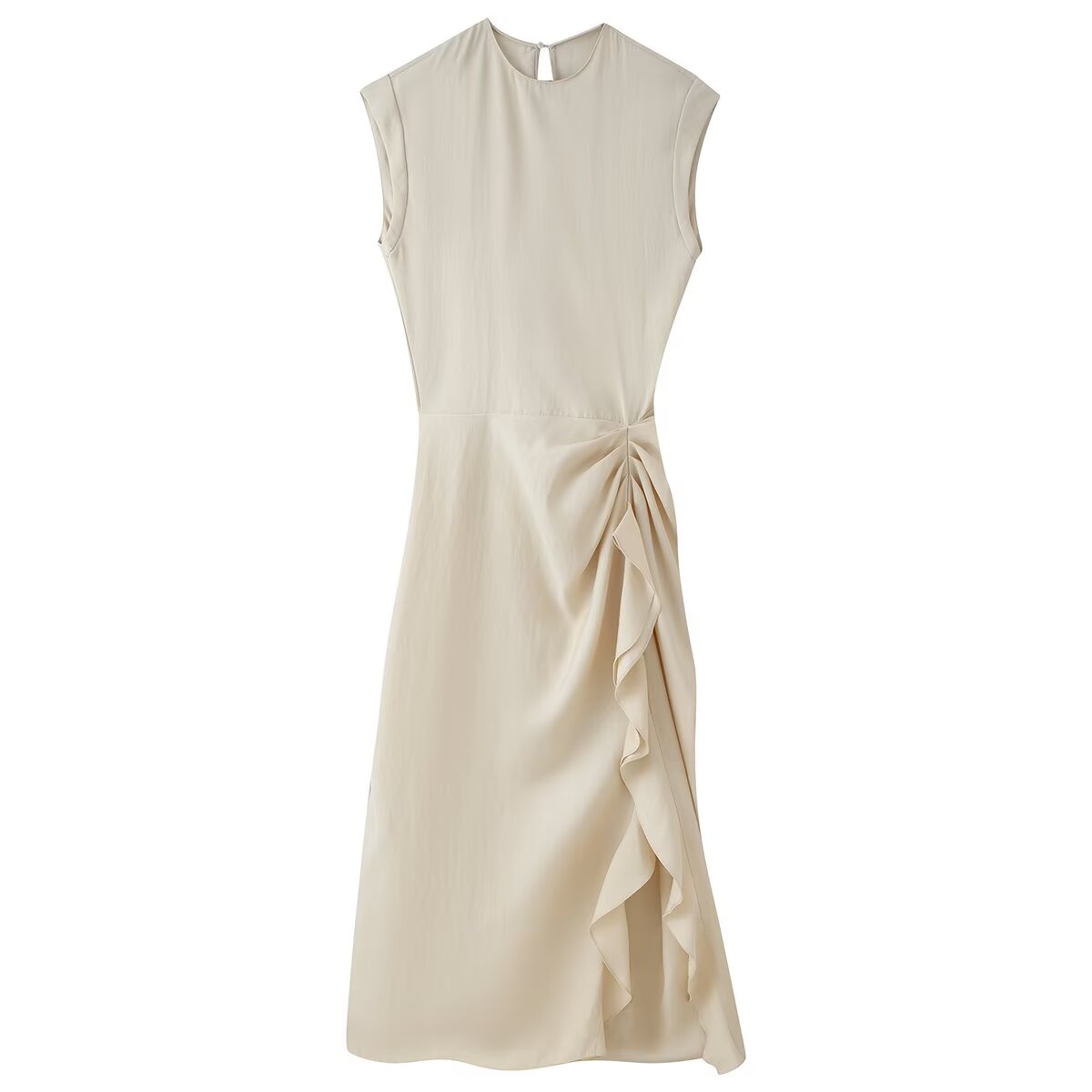 Summer Laminated Decoration Midi Dress
