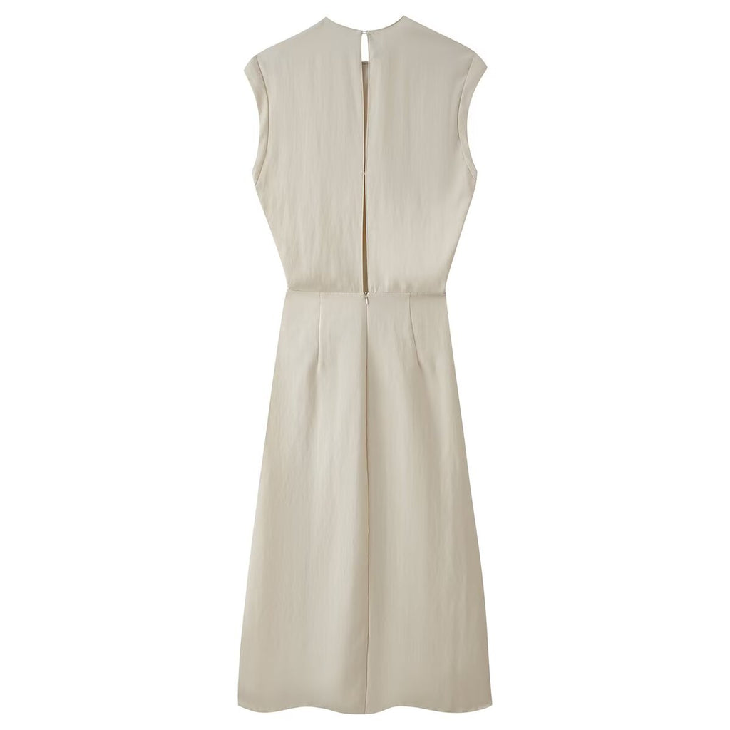 Summer Laminated Decoration Midi Dress