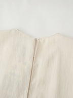 Summer Laminated Decoration Midi Dress