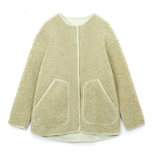 Women Autumn Design Fleece Jacket