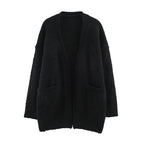 V-Neck Knit Cardigan Coat
