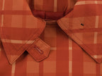 Belted Plaid Polo-Collar Trench Coat