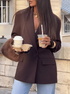 Double-Breasted Office Blazer