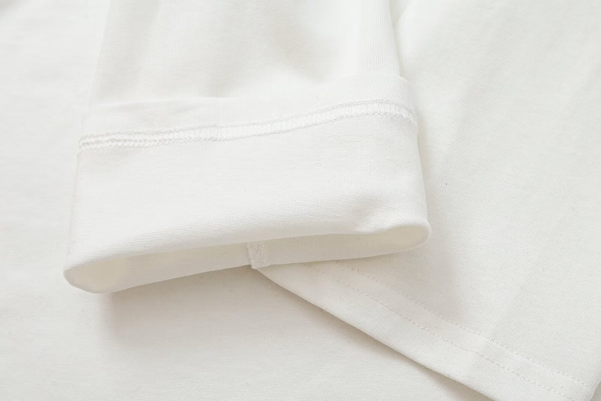 Decorative-Detail Long-Sleeve T-Shirt