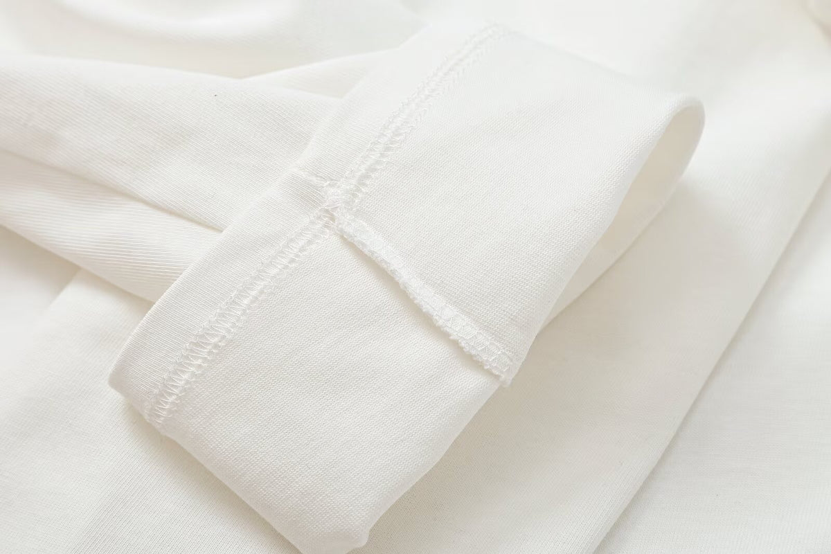 Decorative-Detail Long-Sleeve T-Shirt