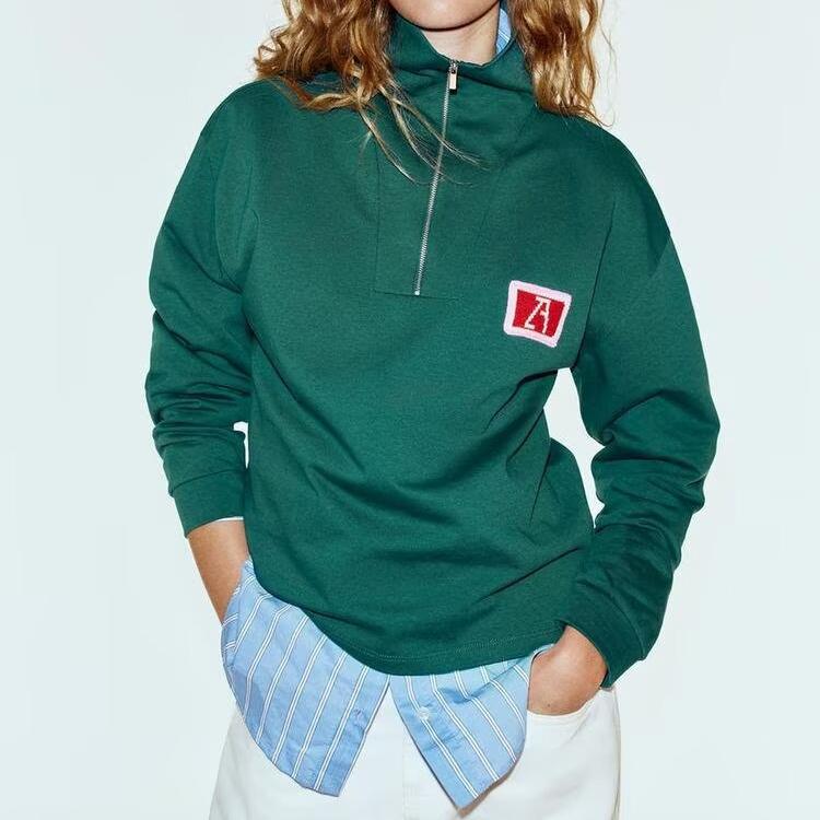 Printed Half-Zip Sweatshirt