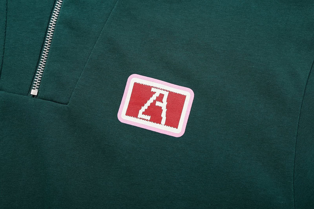 Printed Half-Zip Sweatshirt