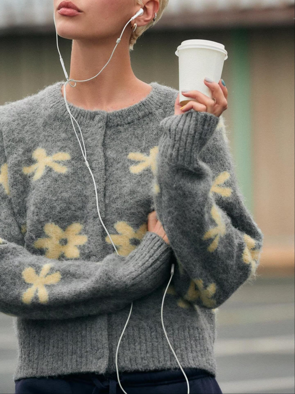 Floral Brocade Knit Cardigan
