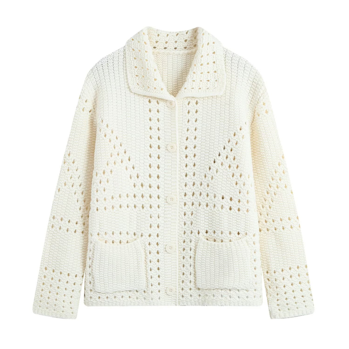 Cutout Shoulder Knit Cardigan