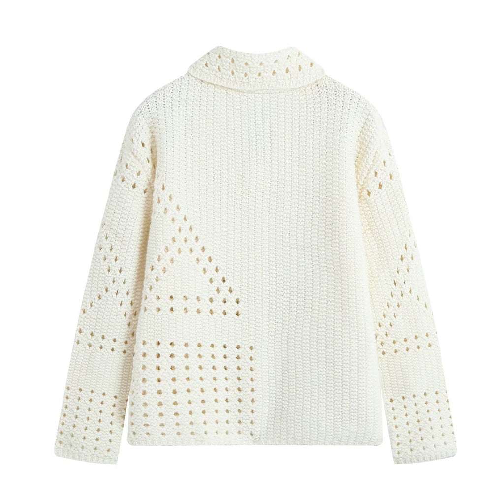 Cutout Shoulder Knit Cardigan