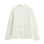 Cutout Shoulder Knit Cardigan
