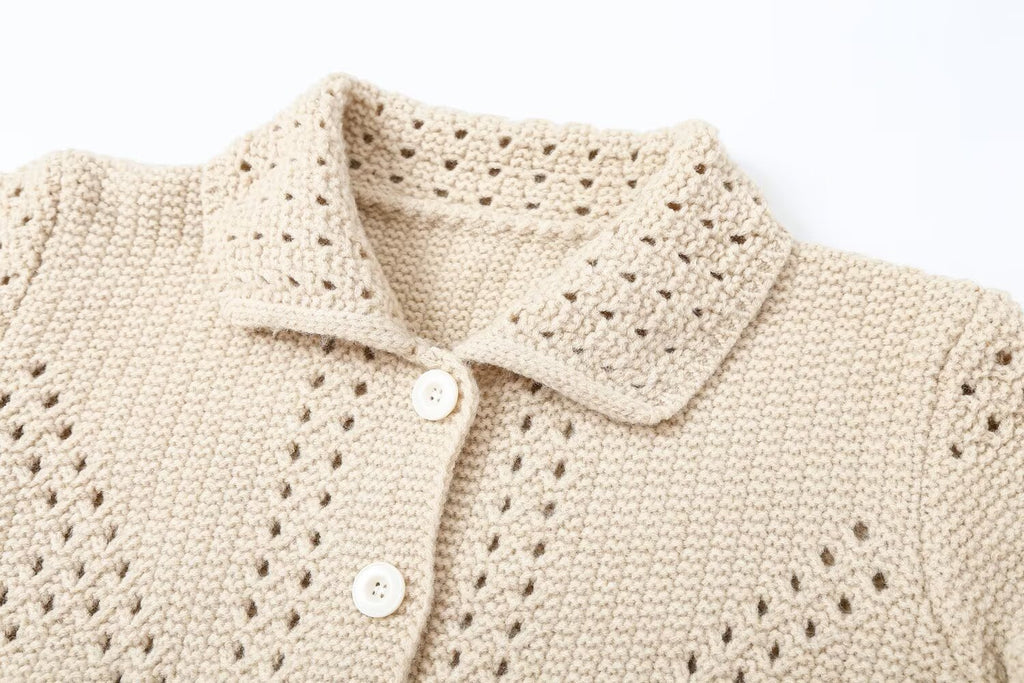 Cutout Shoulder Knit Cardigan