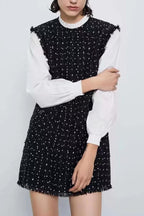 Round-Neck Long-Sleeve Dress