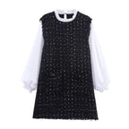 Round-Neck Long-Sleeve Dress