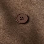 Suede Long Collared Trench Coat