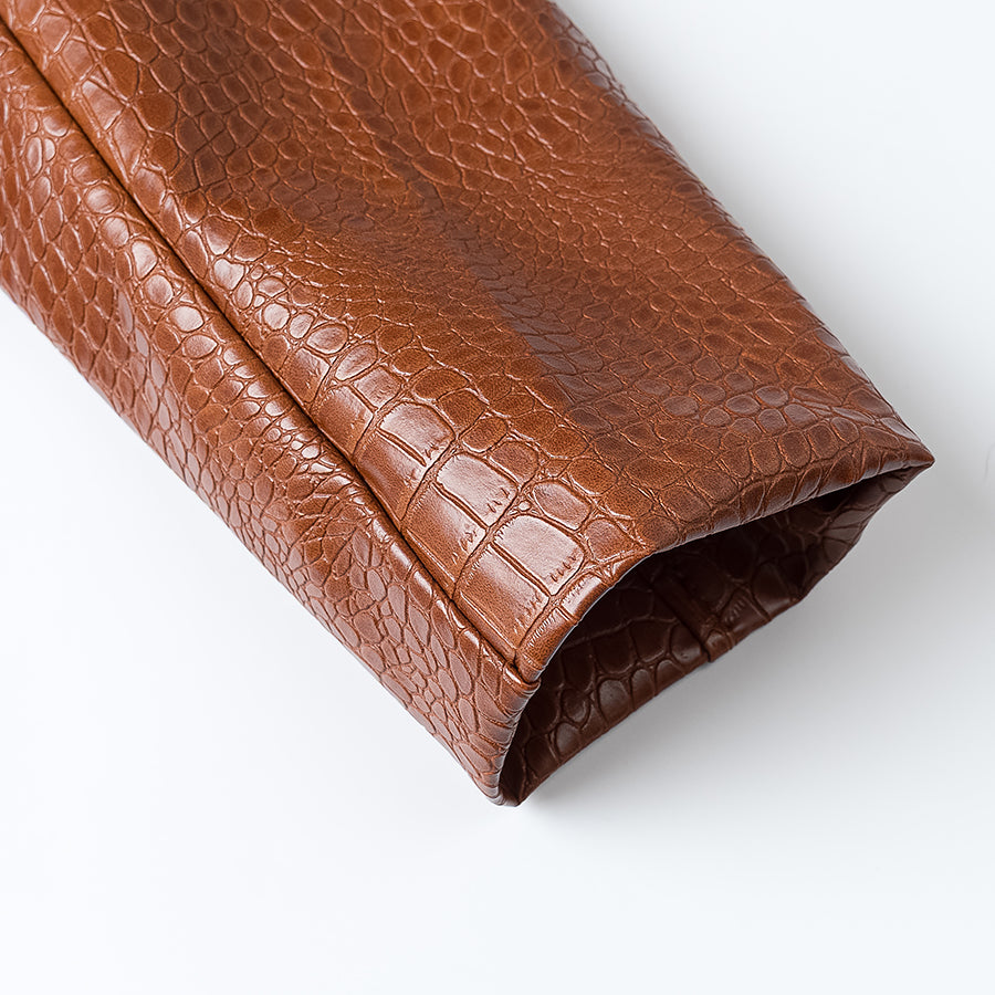 Retro Mid-Length Leather Coat