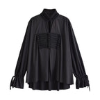 Black Turtleneck Napoleon Shirt