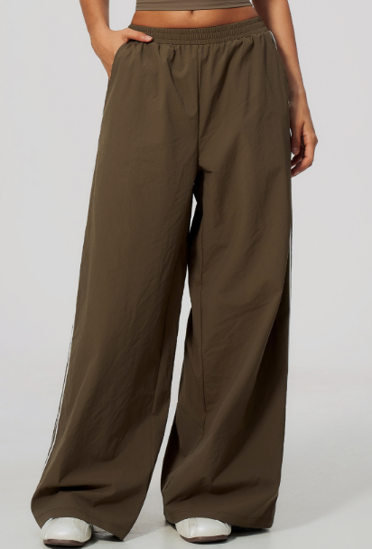 High Waisted Wide Leg Sport Pants Quick Drying Breathable Stretchy