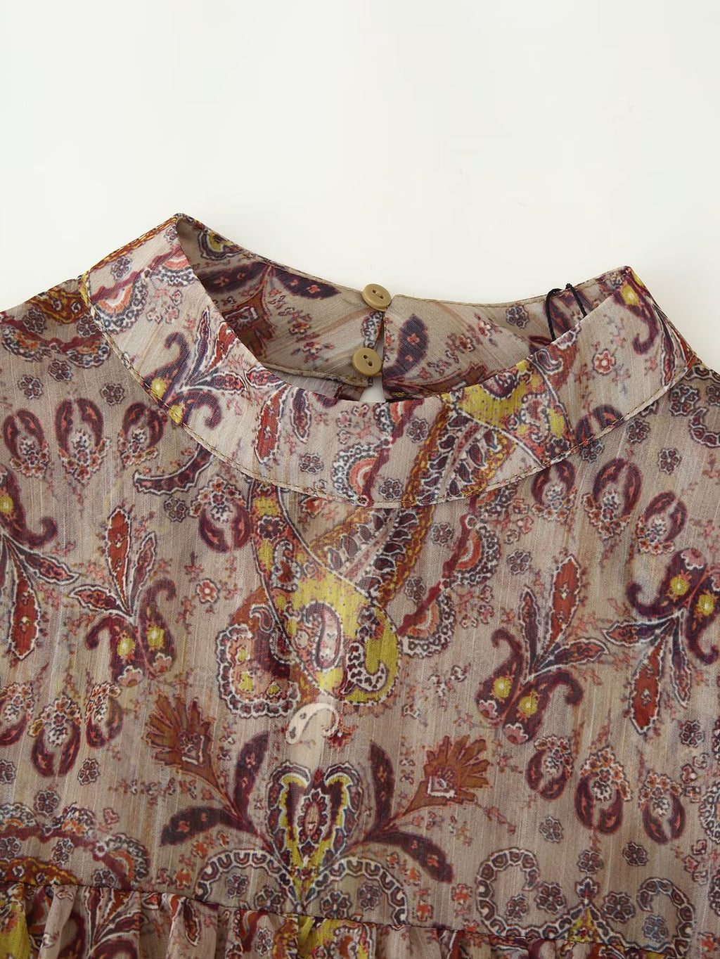 French Printed Laminated Decoration Mini Dress