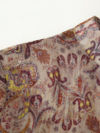 French Printed Laminated Decoration Mini Dress