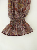 French Printed Laminated Decoration Mini Dress