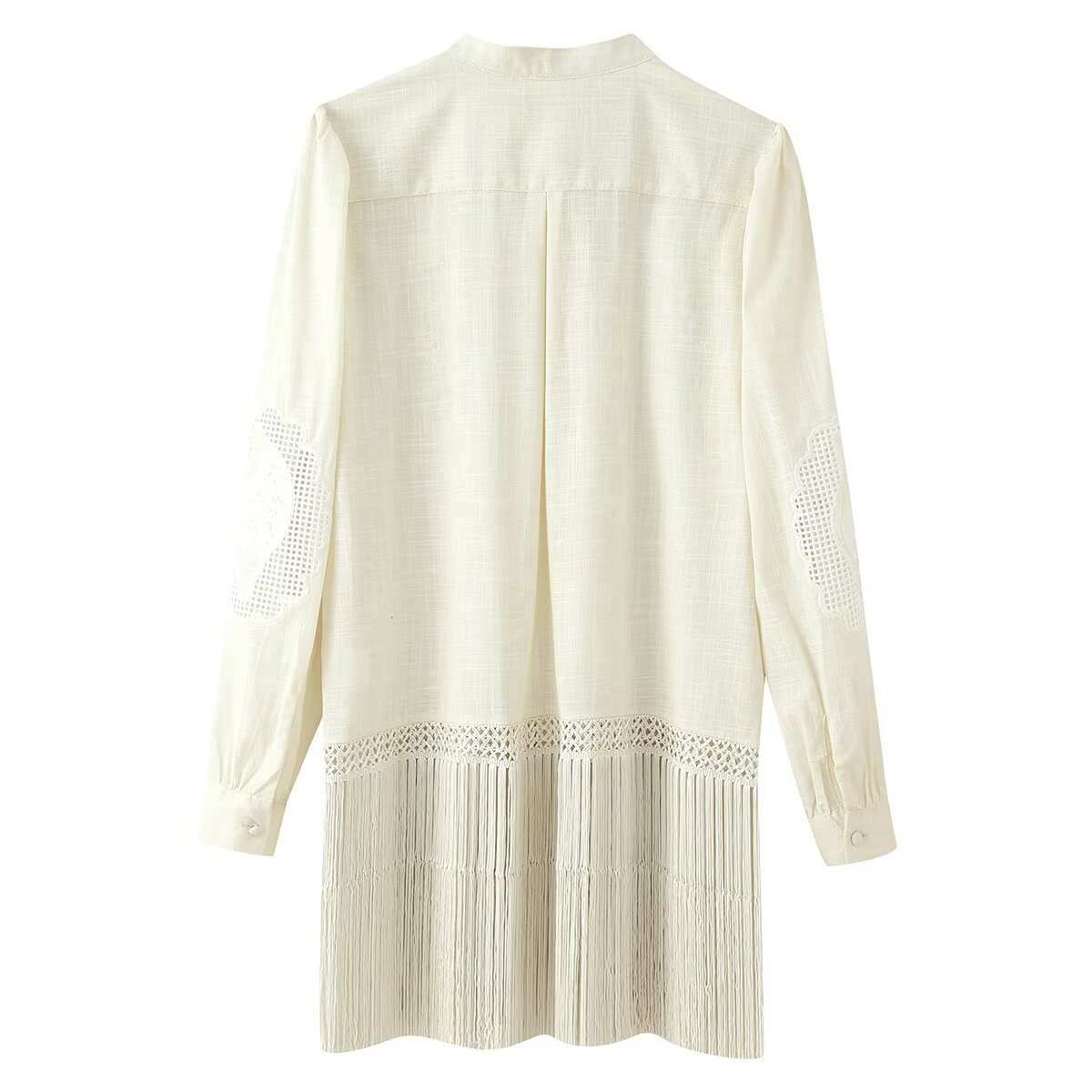 Autumn Clothing Long Sleeve Stand Collar Single Breasted Tassel
