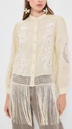 Autumn Clothing Long Sleeve Stand Collar Single Breasted Tassel