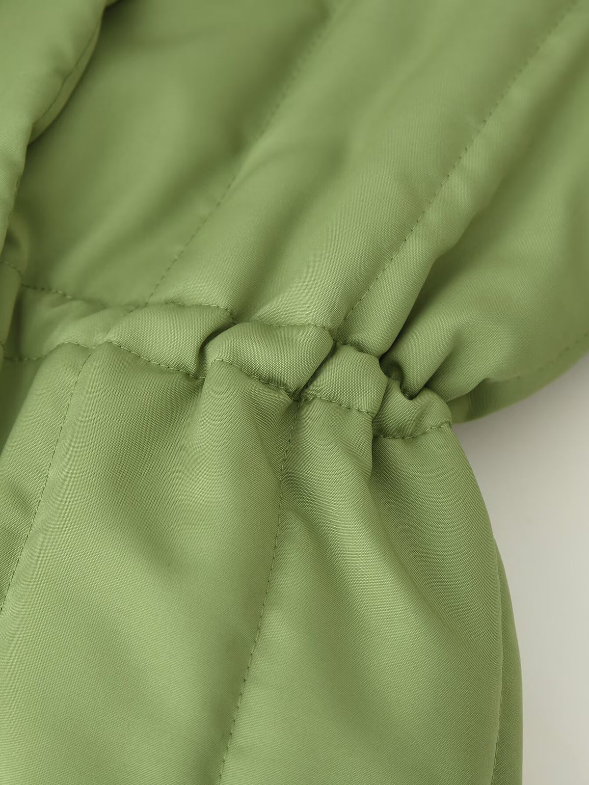 Vertical Quilting Snap Button Loose Padded Coat