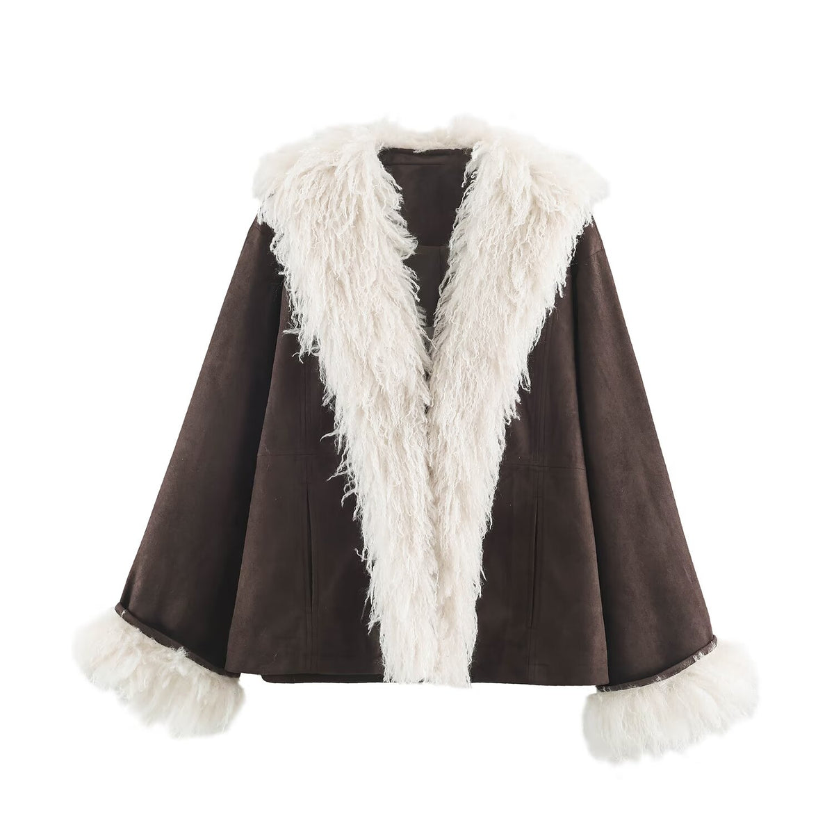 Faux Shearling Suede Jacket