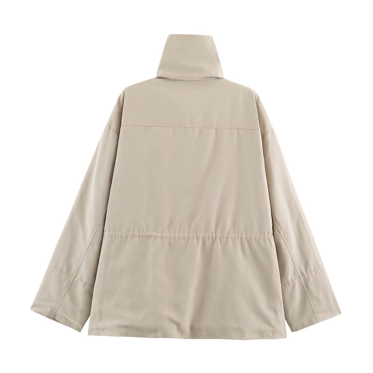 Retro Stand-Collar Utility Jacket