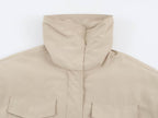 Retro Stand-Collar Utility Jacket