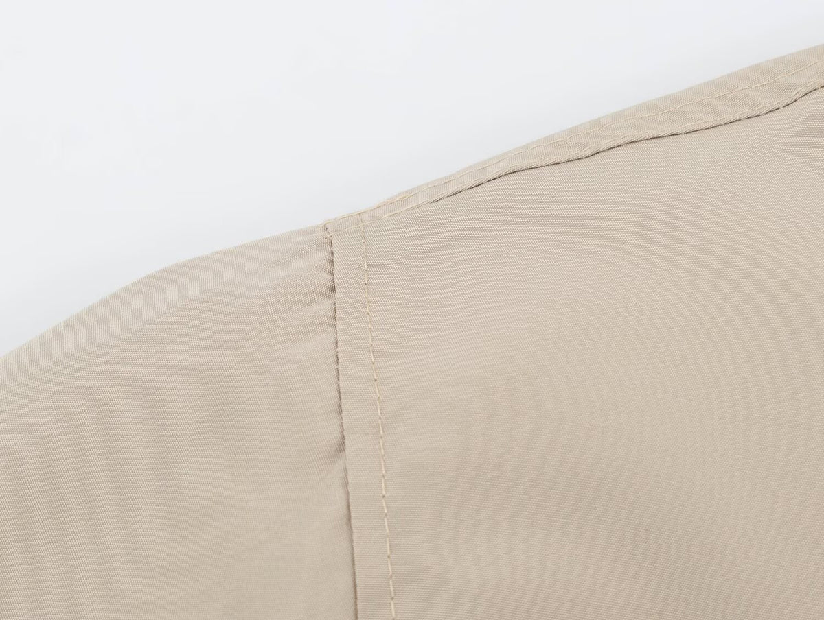 Retro Stand-Collar Utility Jacket