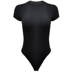 Summer Casual Women Clothing Short-Sleeved Bodysuit Tight Bodysuit Bodysuit