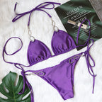 Metal One-piece Swimwear