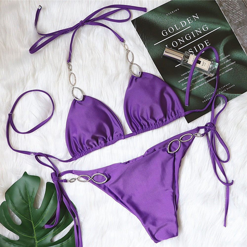 Metal One-piece Swimwear